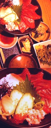 玄菜(新宿)の海鮮二色丼御膳